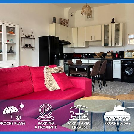 Les Douves Duplex 5 Personnes Lumineux Avec Jardin Et Terrasse Amenagee , Vue Sur Chateau A 5Mn De La Mer, Proche Omaha Beach Et Bayeux Commes Kültér fotó