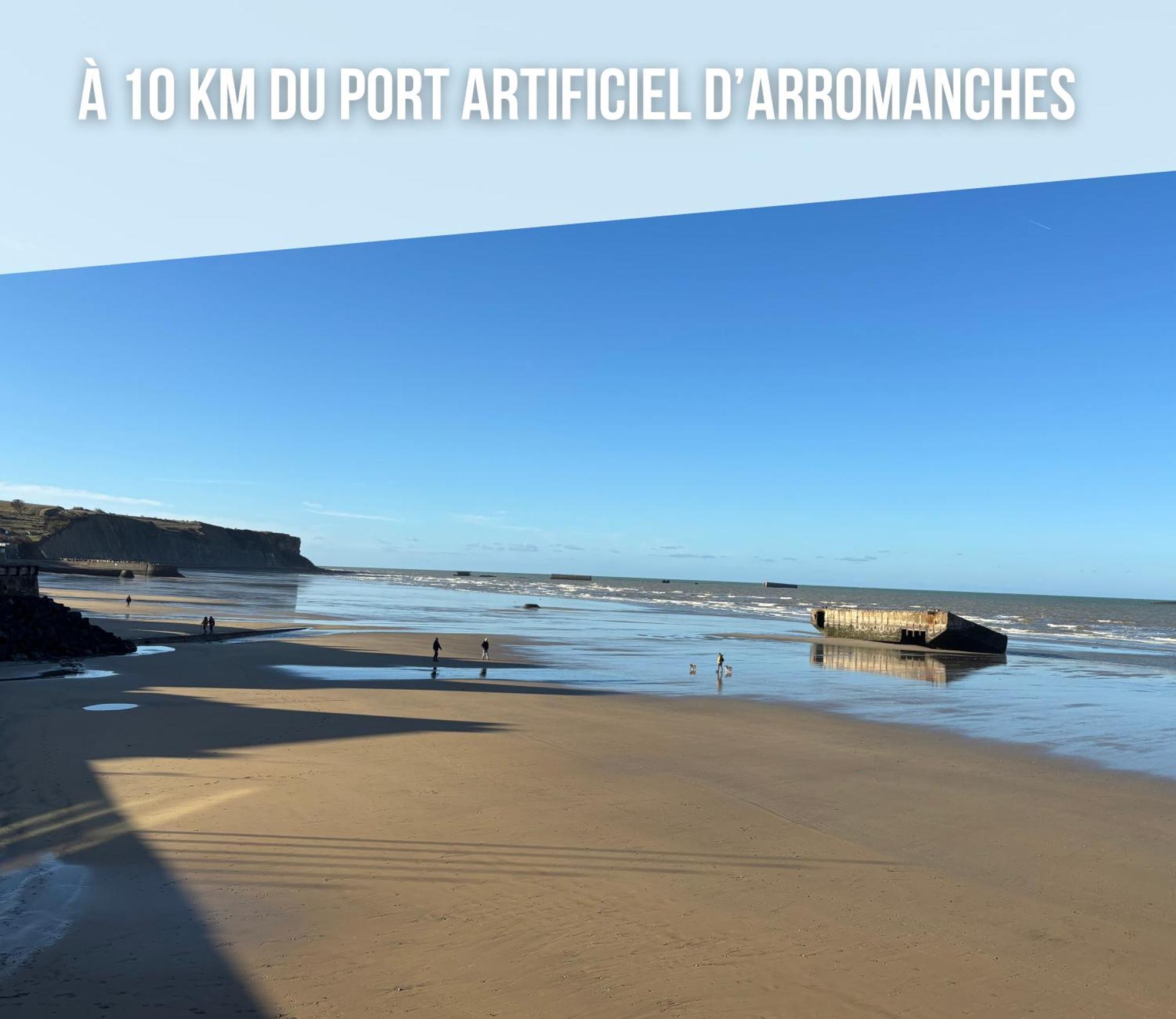 Les Douves Duplex 5 Personnes Lumineux Avec Jardin Et Terrasse Amenagee , Vue Sur Chateau A 5Mn De La Mer, Proche Omaha Beach Et Bayeux Commes Kültér fotó