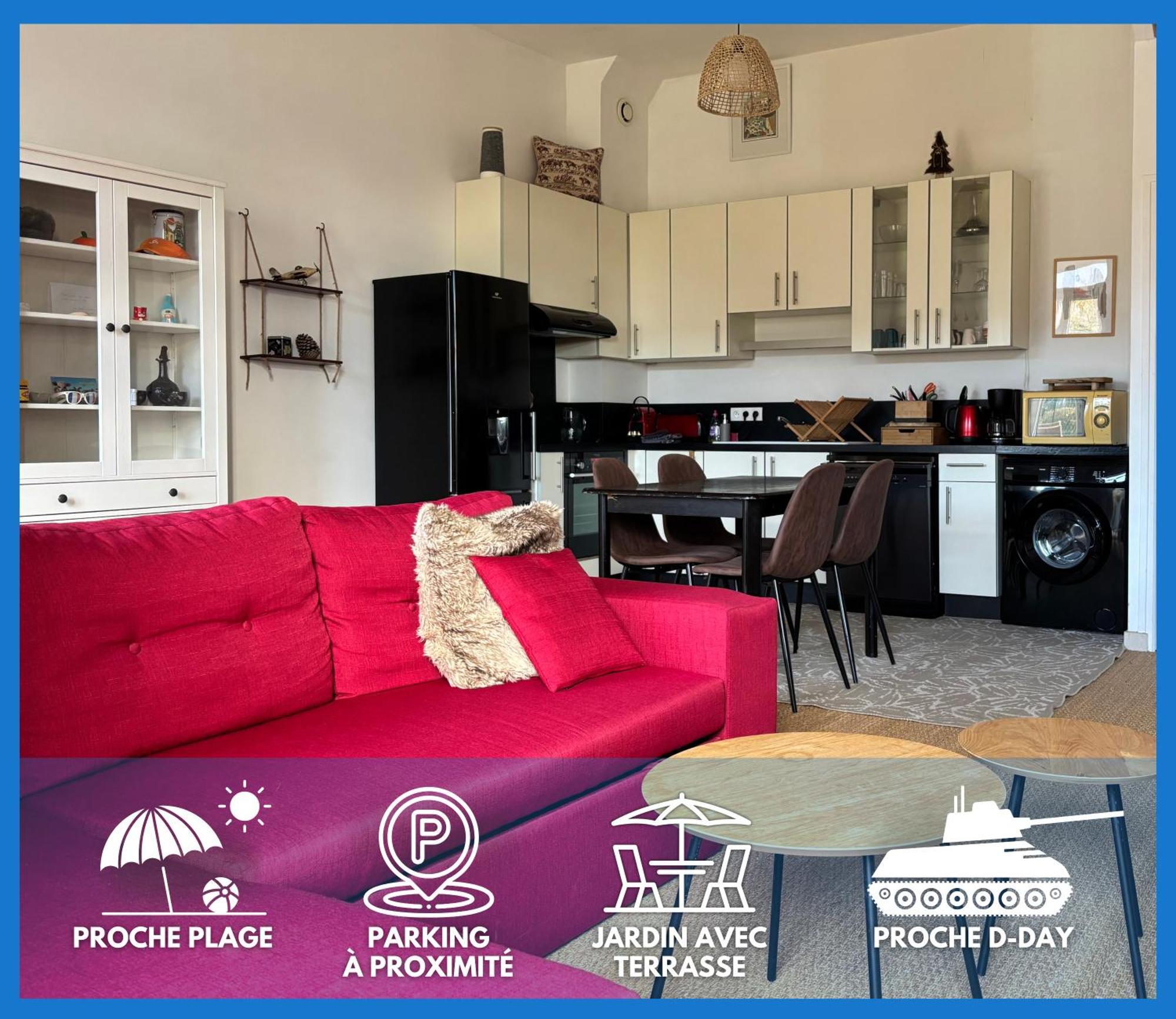 Les Douves Duplex 5 Personnes Lumineux Avec Jardin Et Terrasse Amenagee , Vue Sur Chateau A 5Mn De La Mer, Proche Omaha Beach Et Bayeux Commes Kültér fotó