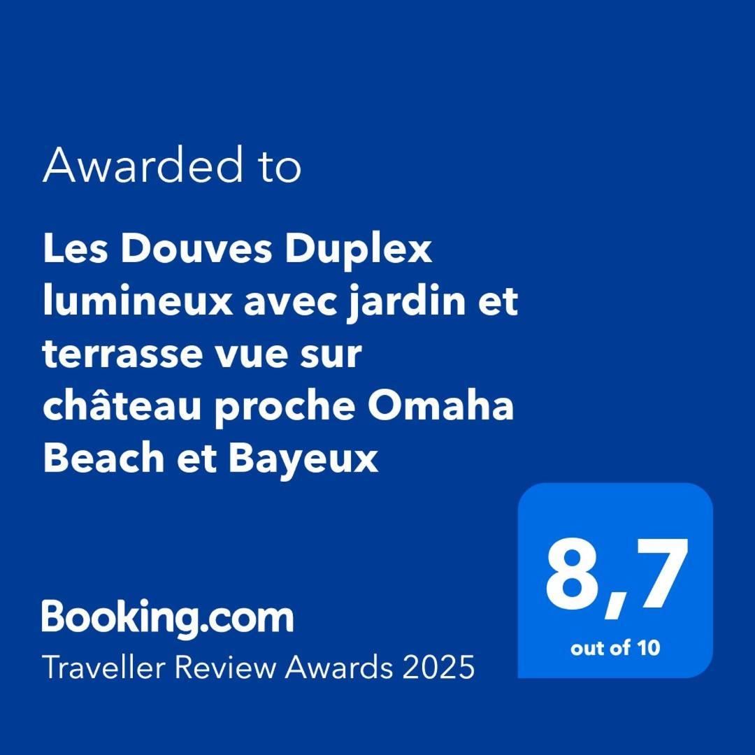 Les Douves Duplex 5 Personnes Lumineux Avec Jardin Et Terrasse Amenagee , Vue Sur Chateau A 5Mn De La Mer, Proche Omaha Beach Et Bayeux Commes Kültér fotó
